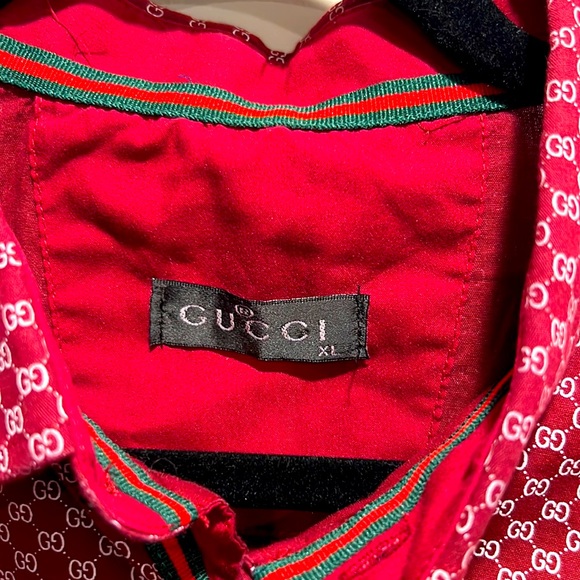 Mens XL GUCCI Button down short - Picture 3 of 7